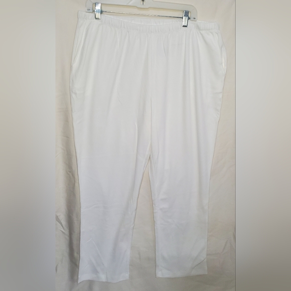 Pre-Loved Women’s Land’s End White Sweatpants Size 1X/P - Picture 4 of 10